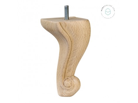 Pata chippendale tallada L17 cm. Ref.ST18117