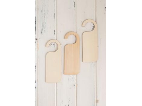 Open natural wood door hanger Ref.PP1