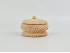 Caja de madera pino redonda baja c/tapa Ø9xL6 cm. Ref.AR7223