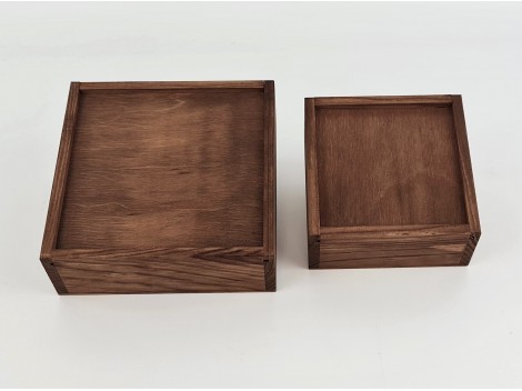 Caja de madera Envejecida 2 medidas c/tapa corredera Marco Ref.P00C01C