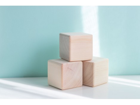Cubos de madera natural 7x7 cm. Ref.W295