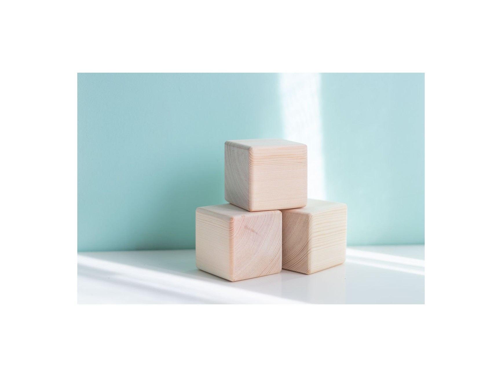 Cubos de madera natural 7x7 cm. Ref.W295 - Mabaonline