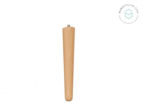 Pata de madera cónica L35 cm. Ref.ST17