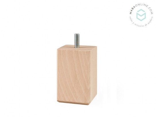 Pata de madera cuadrada L8 cm. Ref.ST855