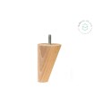 Slanted tapered wooden leg, 12 cm long Ref.ST15120