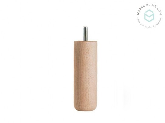 Straight round wooden leg L15xØ5 cm. Ref.ST89