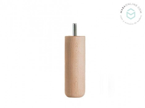 Straight round wooden leg L15xØ5 cm. Ref.ST89