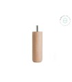 Straight round wooden leg L15xØ5 cm. Ref.ST89