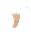 Pata de madera ondulada L15 cm. Ref.STONA15