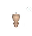 Turned wooden leg L12.5 cm. Ref.ST98
