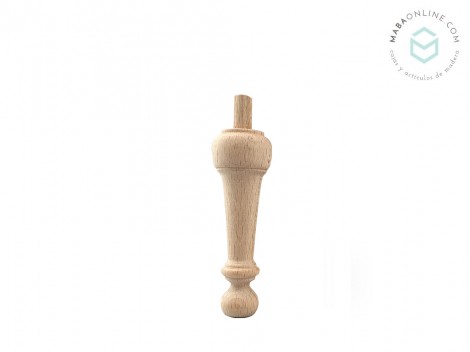 Small turned wooden leg L10 Ref.130