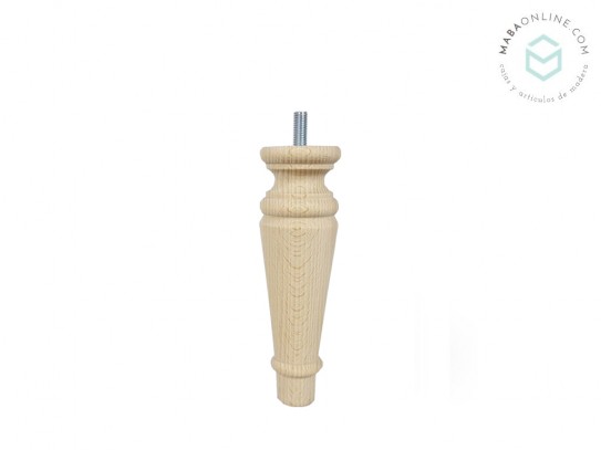 Turned wooden leg, 15 cm long. Ref. ST93