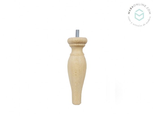 Turned wooden leg, 15 cm long Ref.ST94