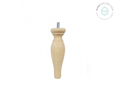 Turned wooden leg, 15 cm long Ref.ST94