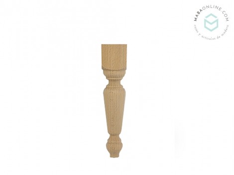 Turned wooden leg, 2 sizes L20 and L30 cm. Ref.ST144