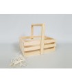 Caja cesta de madera 24x18,5x20 cm. Ref.AR11331