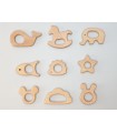 Wooden teethers shapes 1 Ref.RM2018