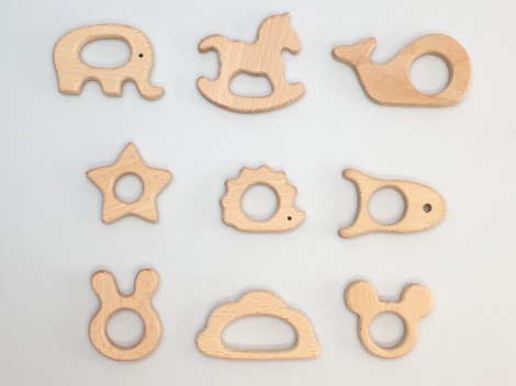 Mordedores de madera formas 1 Ref.RM2018
