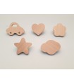 Handles children Star 5 cm. NATURAL