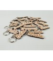 Wooden keychain engraved and cut out with your name Ref. 2112
