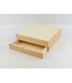 Natural Box 34x34x11 cm. with drawer and divisions Ref.P1454C9