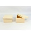 Caja de madera Cuadrada 16,5x16,5x9 cm. c/tapa Ref.PC22