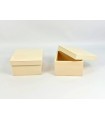 Square wooden box 16.5x16.5x9 cm. with cover Ref.PC22