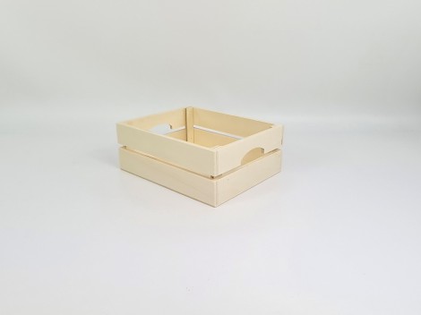 Caja Cesta de madera c/asas 2 medidas Ref.AR1653