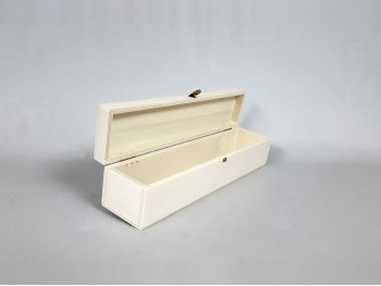 Caja de madera 36x8x7 cm. c/bisagra y broche Ref.P00CB02