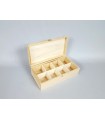 Wooden box 29x15x8 cm. with 8 divisions Ref.P35C47C