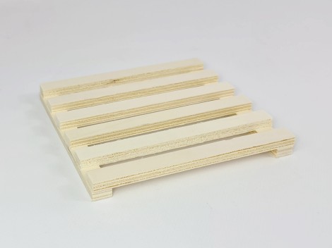 Salvamanteles de madera cuadrado pallet Ref.AT11009
