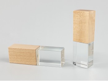Pendrive de cristal y madera Ref.USBCH5