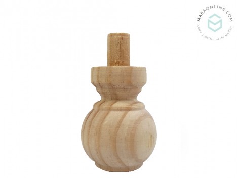 Pata de madera pino bola L7 cm. Ref.131