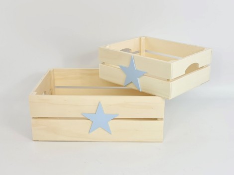 Basket box with handles 2 sizes Ref.AR1653