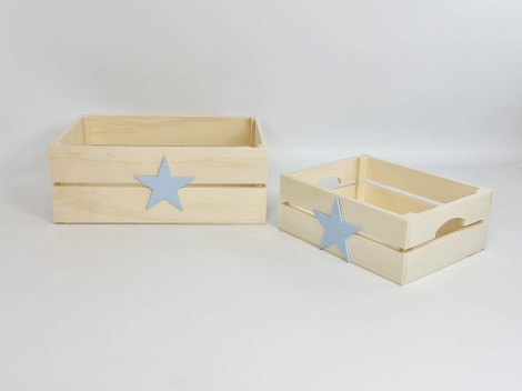 Basket box with handles 2 sizes Ref.AR1653