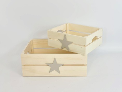 Basket box with handles 2 sizes Ref.AR1653