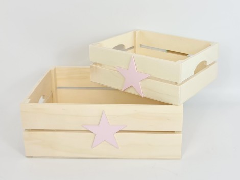 Basket box with handles 2 sizes Ref.AR1653