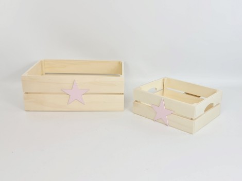Basket box with handles 2 sizes Ref.AR1653