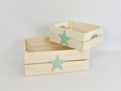 Basket box with handles 2 sizes Ref.AR1653