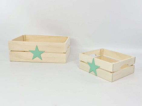 Basket box with handles 2 sizes Ref.AR1653
