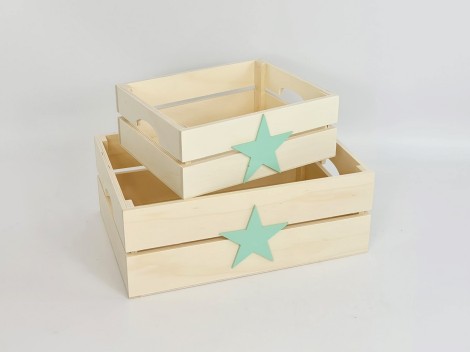 Basket box with handles 2 sizes Ref.AR1653