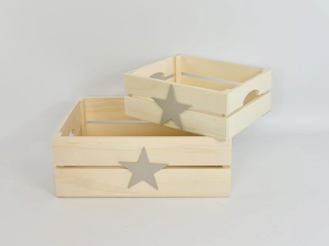 Basket box with handles 2 sizes Ref.AR1653