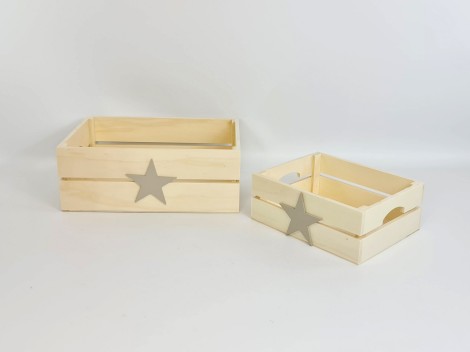 Basket box with handles 2 sizes Ref.AR1653