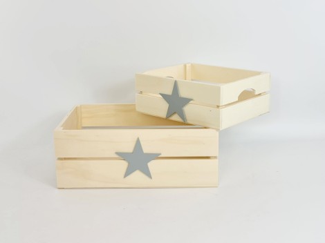 Basket box with handles 2 sizes Ref.AR1653