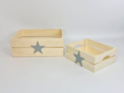 Basket box with handles 2 sizes Ref.AR1653