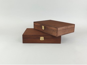 Caja de madera Envejecida 27x19x6 cm. c/bisagra, broche y división Ref.P1454C6FT