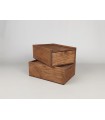 Caja de madera pino Envejecida 18x12,5x6,5 c/tapa corredera Ref.PF1015T