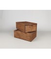 Aged pine wood box 18x12.5x6.5 with sliding lid Ref.PF1015T