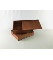 Aged pine wood box 29x24x7 cm. with sliding lid Ref.PF2025T