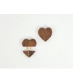 Dark Wood Heart PenDrive with magnet Ref.USBCH7